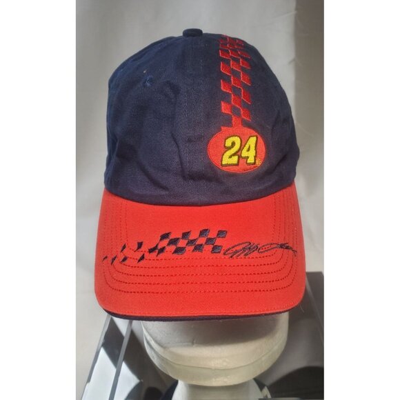 NASCAR Chase #24 Baseball Cap Hat Women's Blue Red Strapback Adjustable - Picture 1 of 5